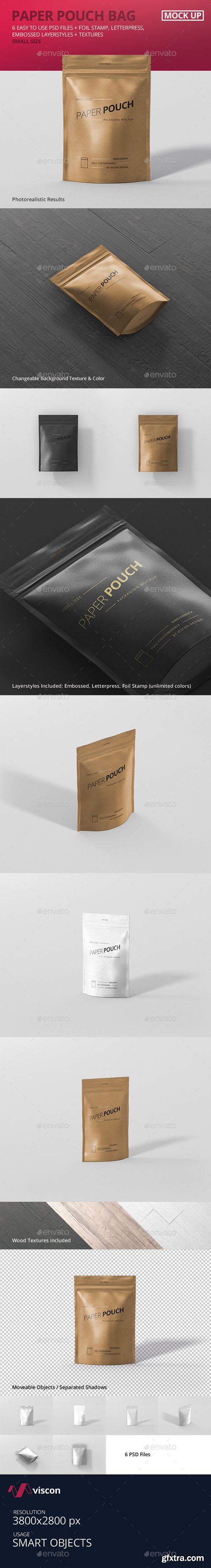 GR - Paper Pouch Bag Mockup Small Size 19389708
