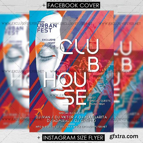 Club House - Premium A5 Flyer Template Club House - Premium A5 Flyer Template