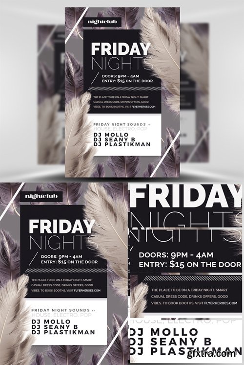 Feather Series - Friday Night Flyer Template