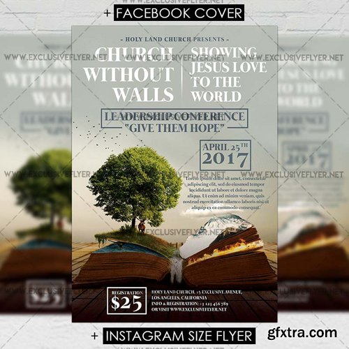 Church Without Walls - Premium A5 Flyer Template Church Without Walls - Premium A5 Flyer Template