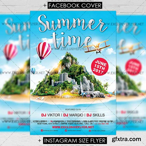 Summer Time - Premium A5 Flyer Template Summer Time - Premium A5 Flyer Template