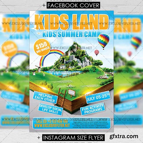 Kids Land - Premium A5 Flyer Template Kids Land - Premium A5 Flyer Template