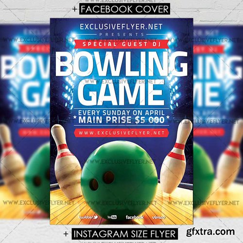 Bowling Game - Premium A5 Flyer Template Bowling Game - Premium A5 Flyer Template