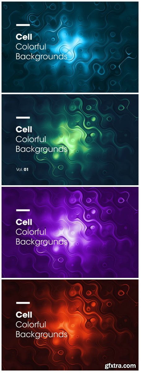 Cell Colorful Backgrounds Vol.01