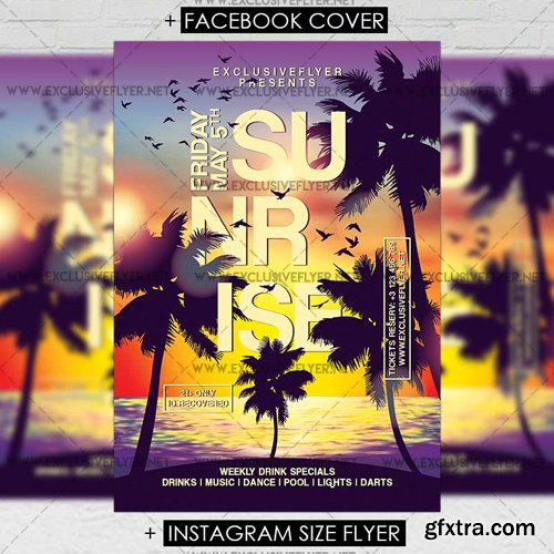 Summer Sunrise - Premium A5 Flyer Template Summer Sunrise - Premium A5 Flyer Template