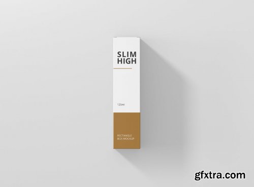 Download Box Mockup Slim High Rectangle Gfxtra PSD Mockup Templates
