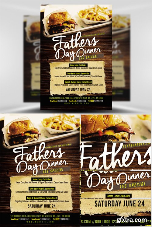 Fathers Day Dinner Flyer Template Fathers Day Dinner Flyer Template