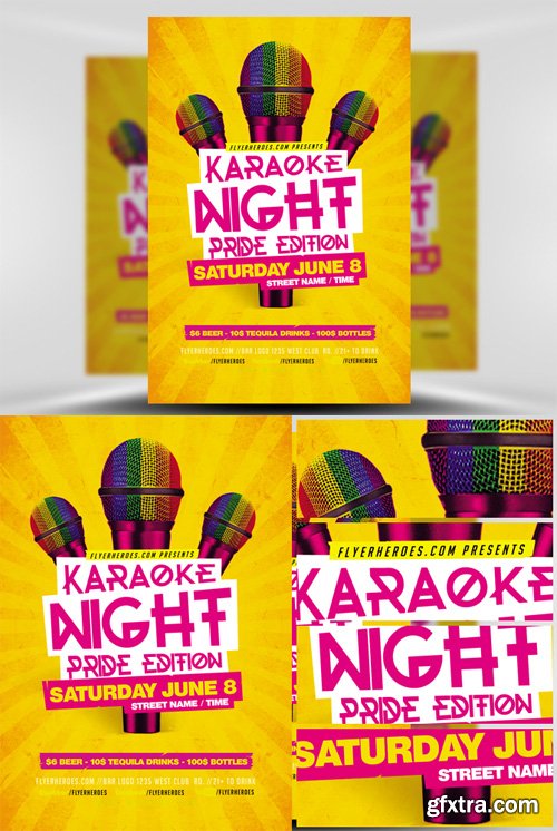 Karaoke Night - Pride Edition Flyer Template Karaoke Night - Pride Edition Flyer Template