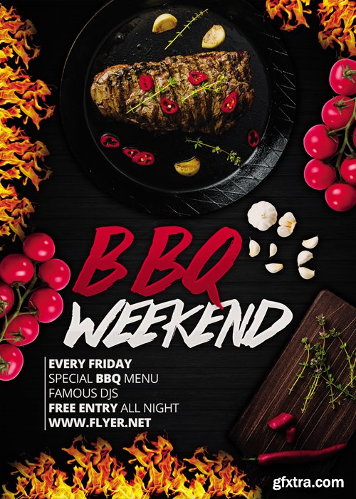 BBQ Weekend - Premium A5 Flyer Template BBQ Weekend - Premium A5 Flyer Template