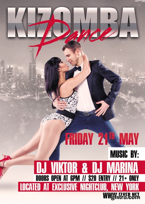 Kizomba Dance - Premium A5 Flyer Template Kizomba Dance - Premium A5 Flyer Template