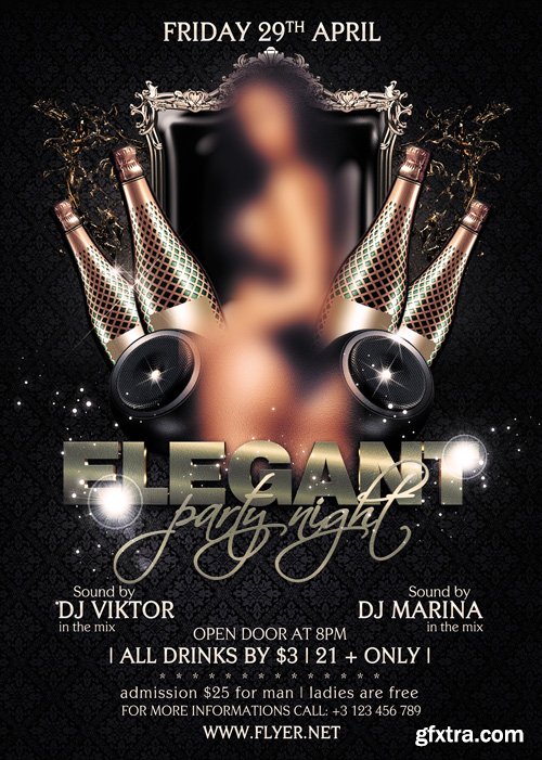 Elegant Party Night - Premium A5 Flyer Template Elegant Party Night - Premium A5 Flyer Template