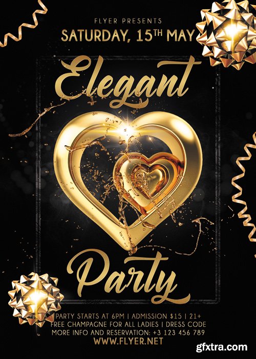 Elegant Party - Premium A5 Flyer Template Elegant Party - Premium A5 Flyer Template