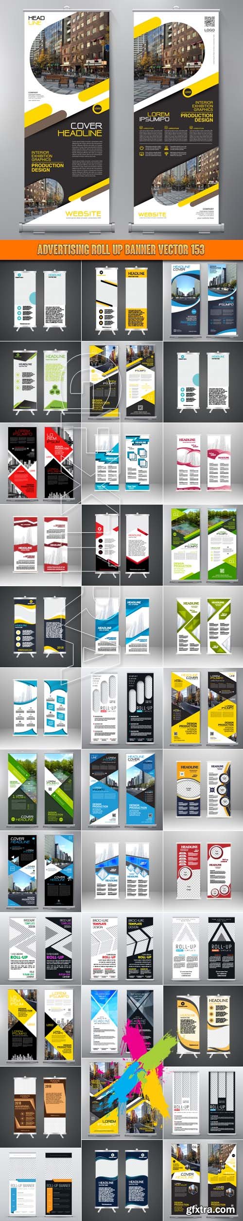 Advertising Roll up banner vector 153