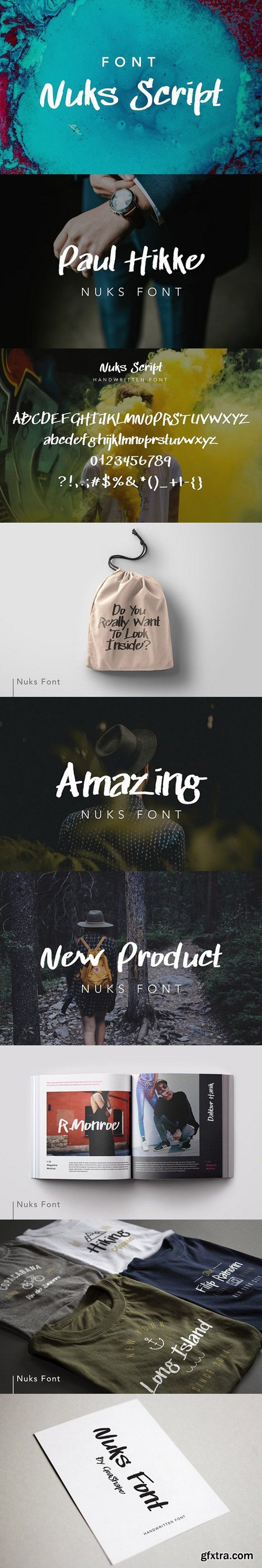 CM - Nuks | Font Script Brush 1462469