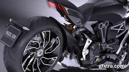Ducati X-Diavel 2016 3d Model