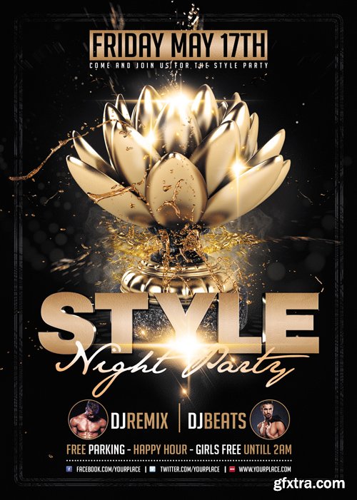 Style Night Party - Premium A5 Flyer Template Style Night Party - Premium A5 Flyer Template