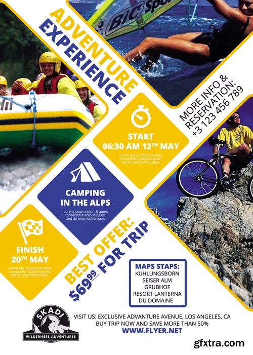 Camping Adventure - Premium A5 Flyer Template Camping Adventure - Premium A5 Flyer Template