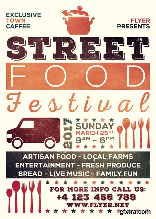 Street Food Festival - Premium A5 Flyer Template