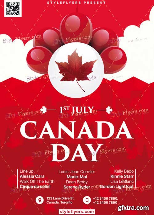 Canada Day V15 PSD Flyer Template