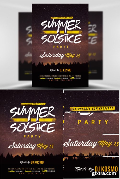 Summer Solstice Flyer Template