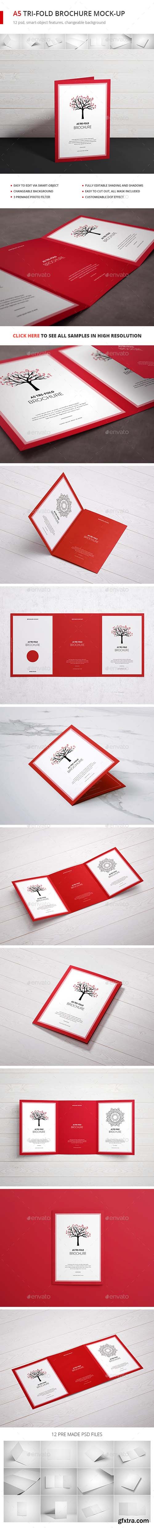 GR - Tri-Fold Brochure A5 Mock-up 20109094