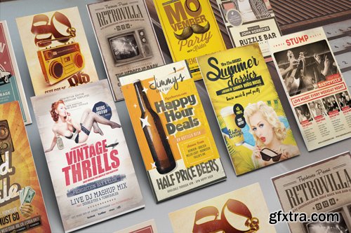 Retro Flyers Bundle 2017 Retro Flyers Bundle 2017
