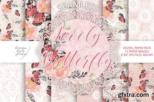 Lovely butterfly digital papers Lovely butterfly digital papers