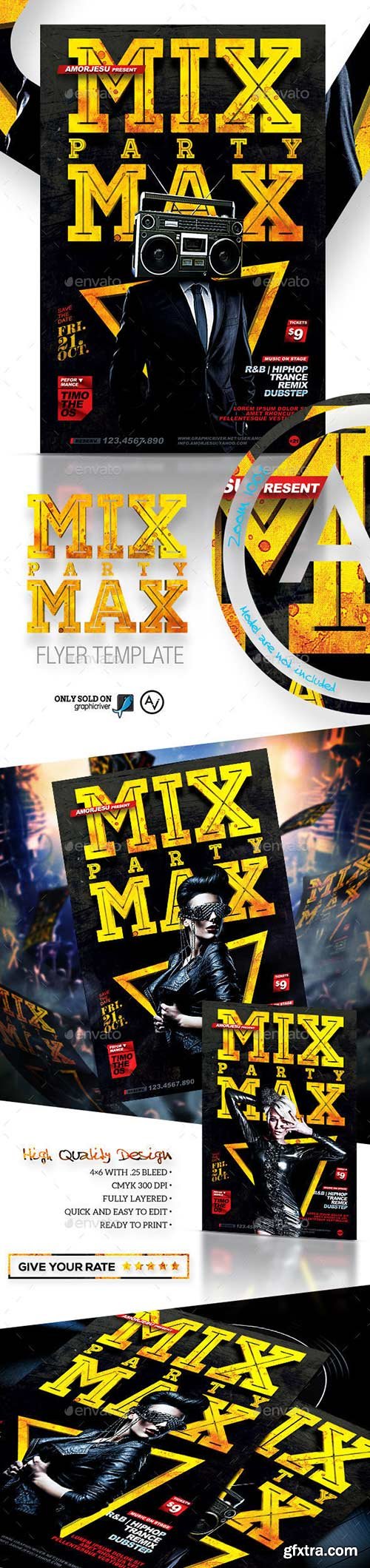 Graphicriver - Mix Max Party Flyer Template 11739910