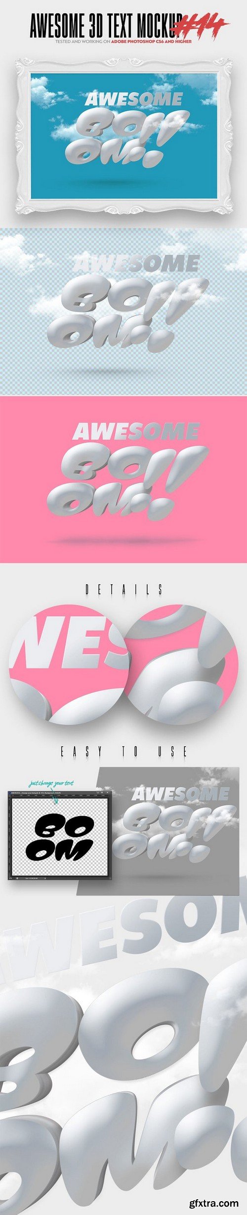 CM - Awesome 3D Text Mockup Bundle 1472462 CM - Awesome 3D Text Mockup Bundle 1472462