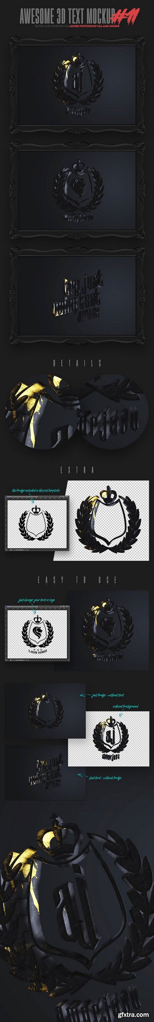 CM - Awesome 3D Text Mockup Bundle 1472462 CM - Awesome 3D Text Mockup Bundle 1472462