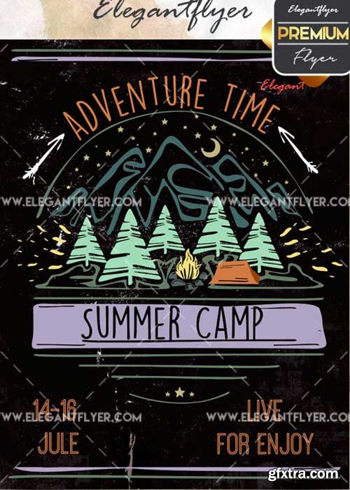 Summer Camp V8 Flyer PSD Template + Facebook Cover