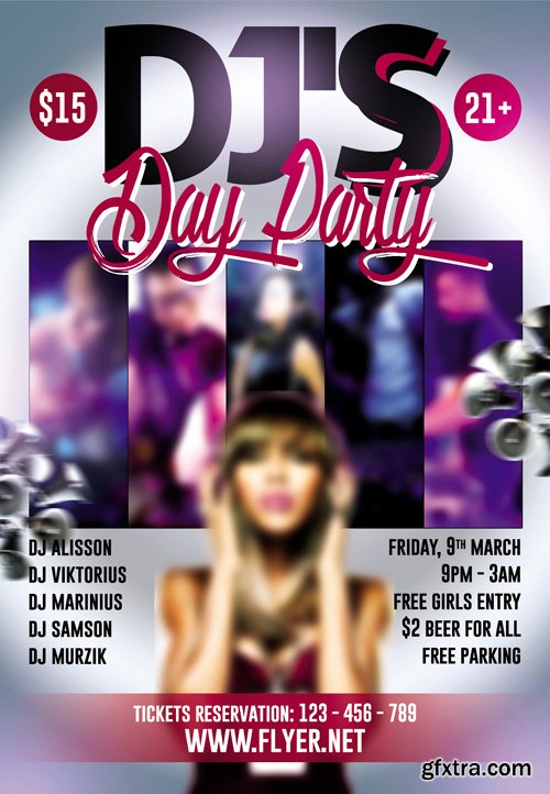 DJ Day Party - Premium Flyer Template DJ Day Party - Premium Flyer Template