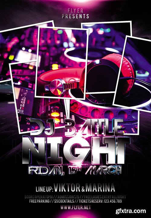 DJ Battle Night - Premium Flyer Template