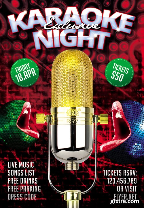 Exclusive Karaoke Night - Premium Flyer Template