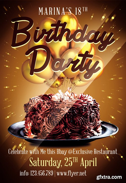 Birthday Party - Premium Flyer Template