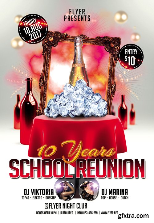 10 Years School Reunion - Premium Flyer Template 10 Years School Reunion - Premium Flyer Template