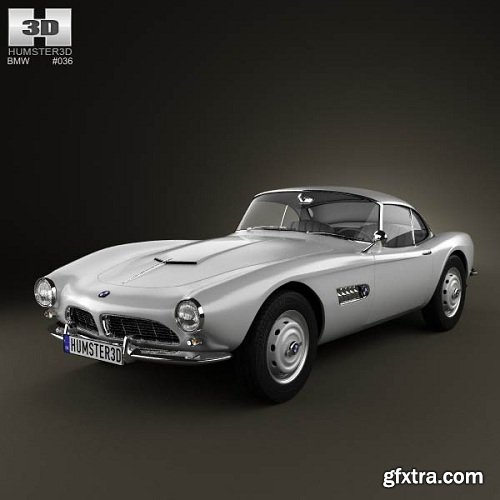 BMW 507 coupe 1959 3D model