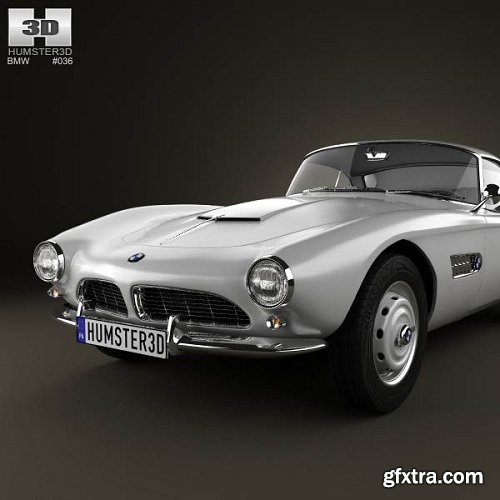 BMW 507 coupe 1959 3D model