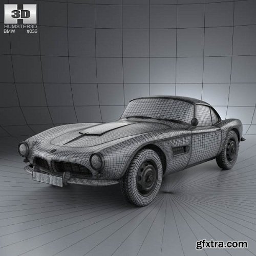 BMW 507 coupe 1959 3D model