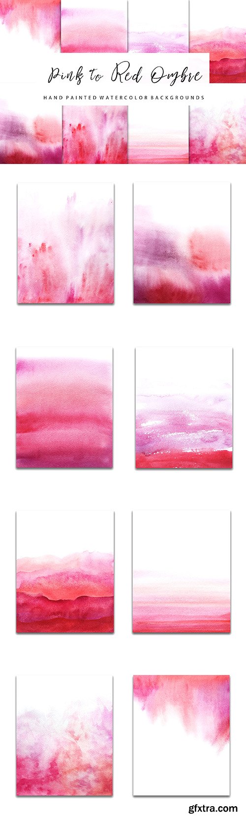 Red Watercolor Ombre Backgrounds 827829