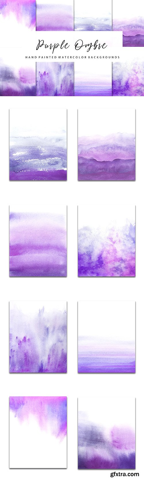 Purple Ombre Watercolor 8xJPG 828028