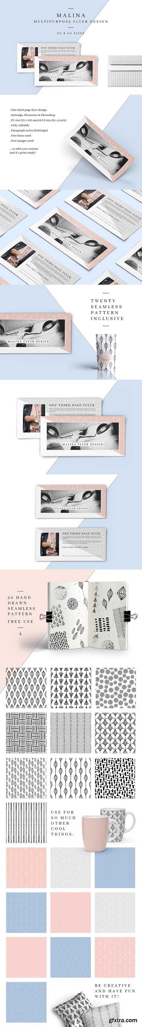 MALINA One Third Page Flyer +Pattern MALINA One Third Page Flyer +Pattern