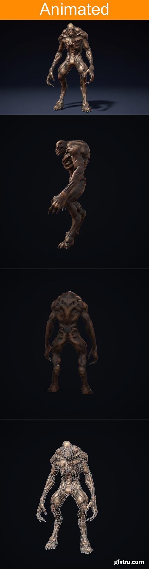 Creature Alien VR / AR / low-poly 3D model