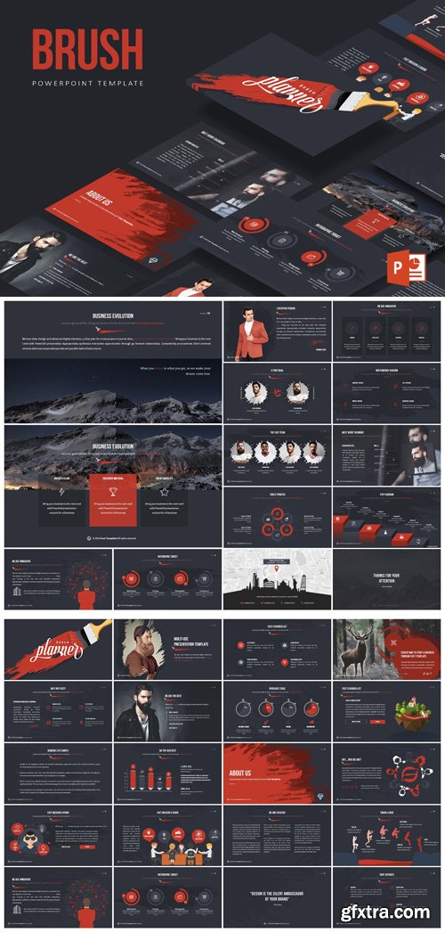 Brush Powerpoint Template Brush Powerpoint Template