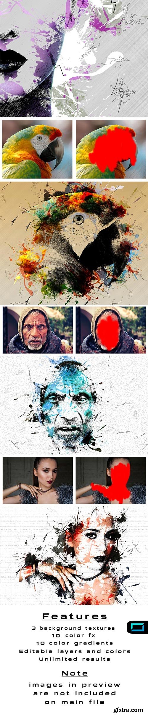 GraphicRiver - Abstract Ink Photoshop Action - 20083226