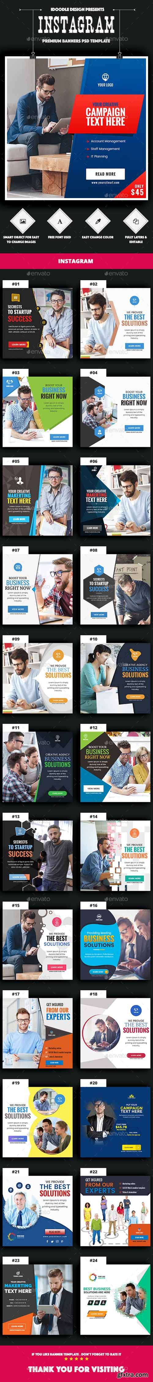 GR - Multipurpose, Business, Startup Instagram Banners Ad - 25PSD 20153043 GR - Multipurpose, Business, Startup Instagram Banners Ad - 25PSD 20153043