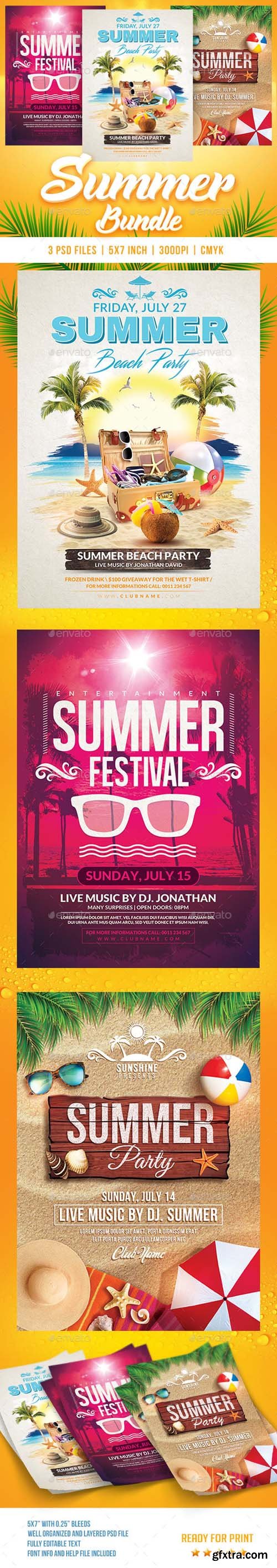 GR - Summer Bundle Flyers Template 20157994 GR - Summer Bundle Flyers Template 20157994