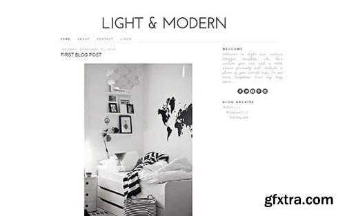 Light and Modern Blogger Template - CM 431841