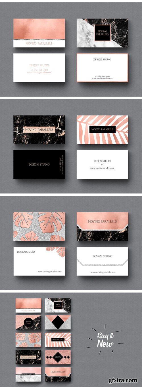 CM 1559268 Rose Gold Business Cards Bundle ?? GFxtra