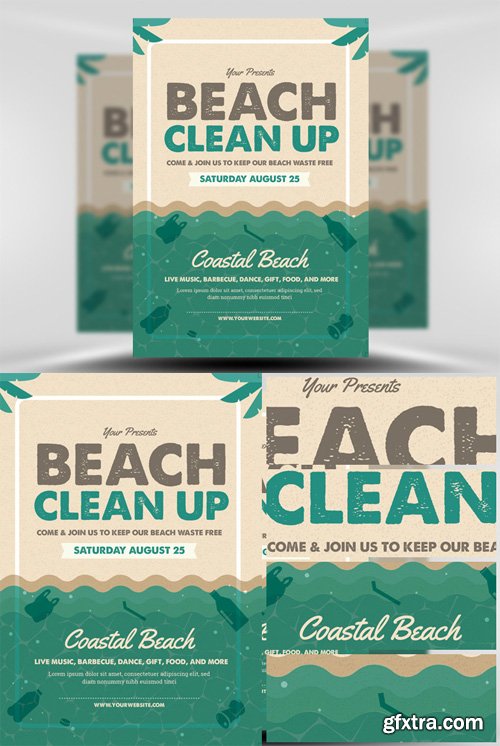 Beach Clean Flyer Template